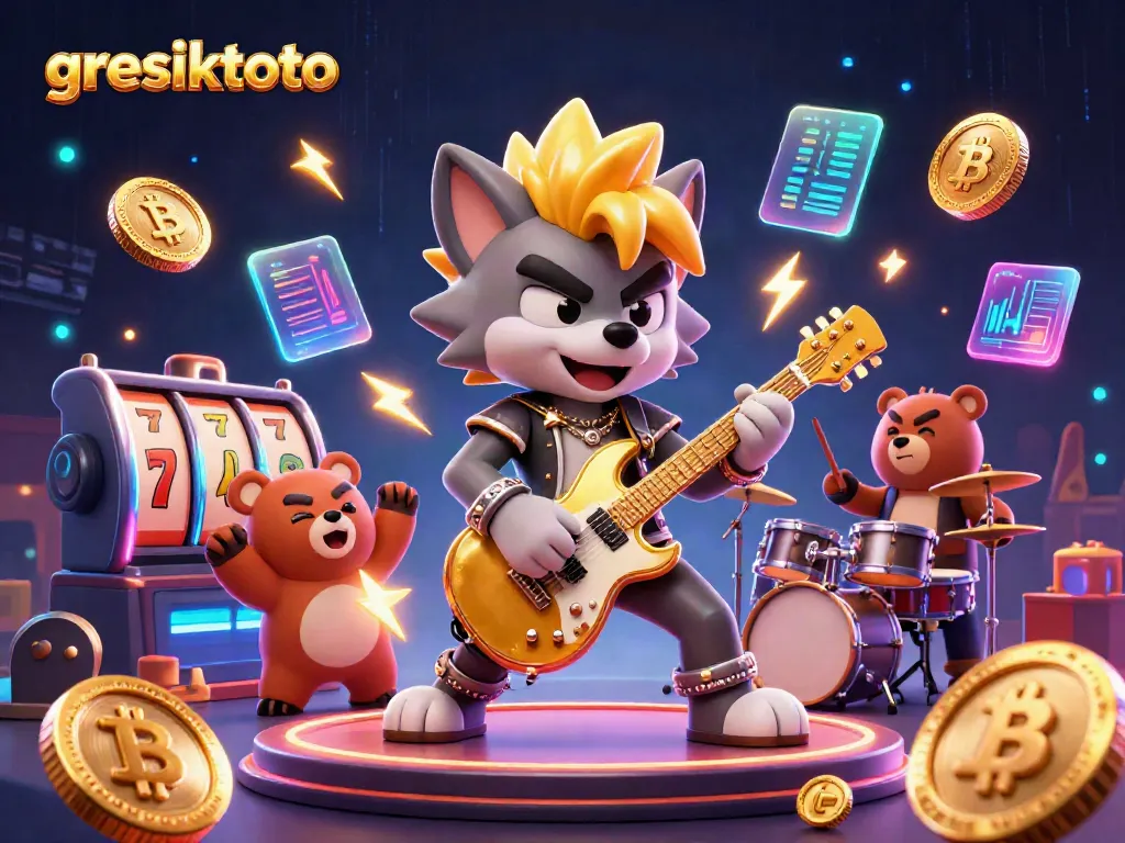 Experience thrilling gameplay with GRESIKTOTO's vibrant casino scene featuring enticing slot elements.