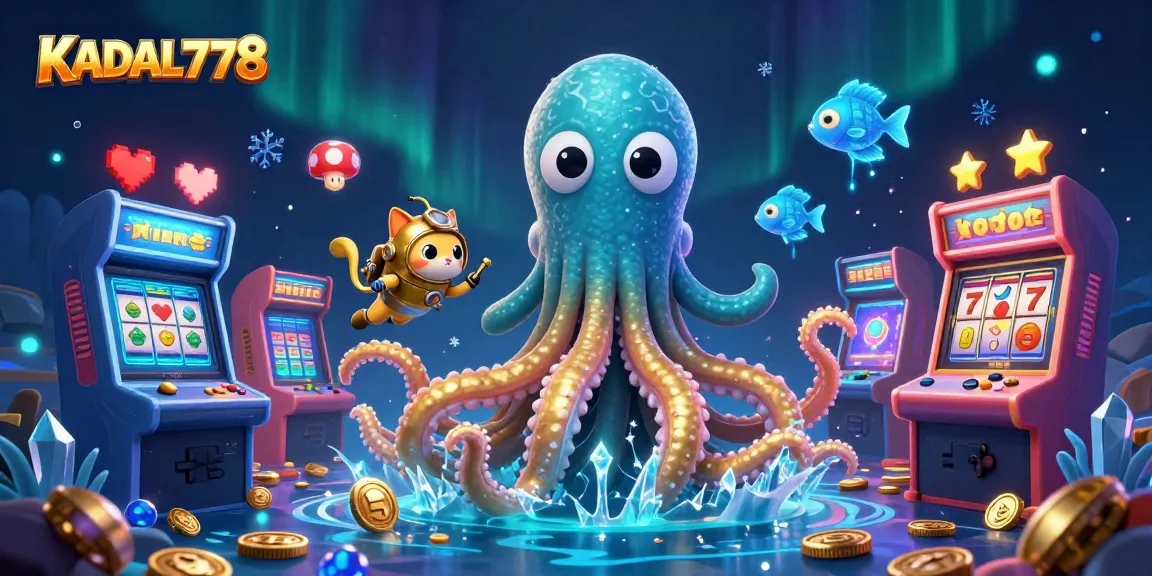 KADAL778 invites players into an adventure with a kraken and diving cat in a vibrant gambling scene