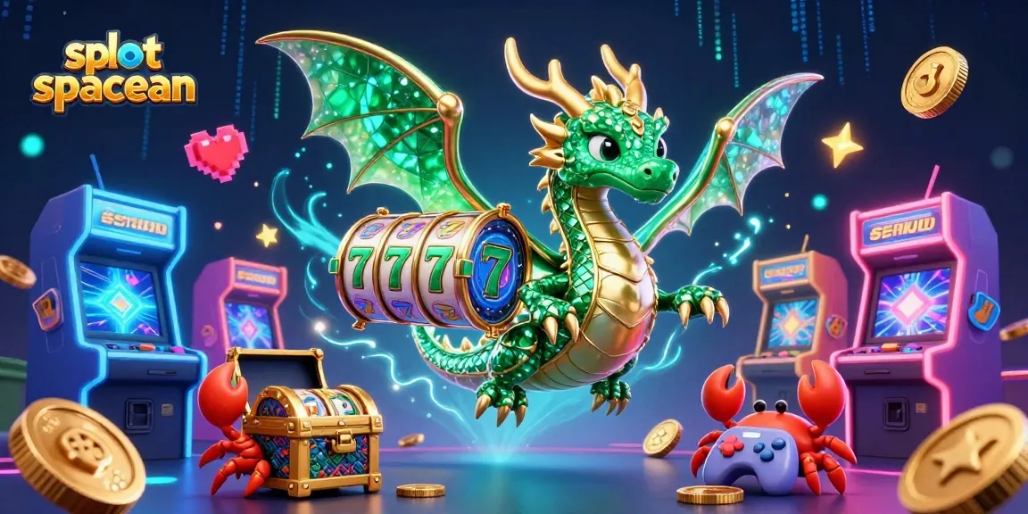 Mainkan slot spaceman dengan simbol keberuntungan dan peti harta karun dalam ilustrasi 3D yang menarik.