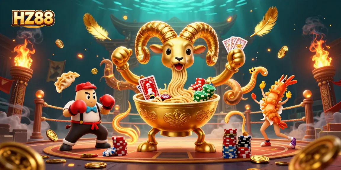 Engage with HZ88's vibrant casino adventures featuring energetic characters in action.