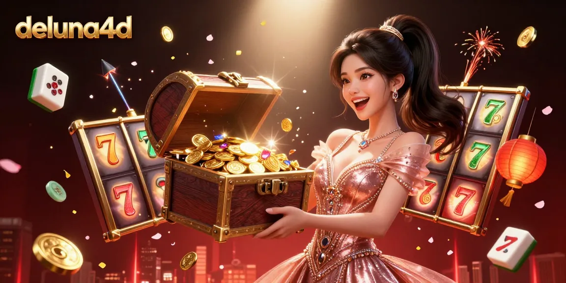 Experience the excitement of winning at deluna4d with vibrant slot machine action and treasure.