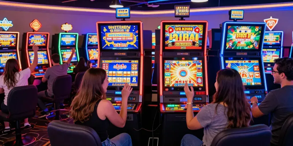 Pengalaman bermain di betslots88 dengan pemain bahagia dan mesin slot yang menarik.