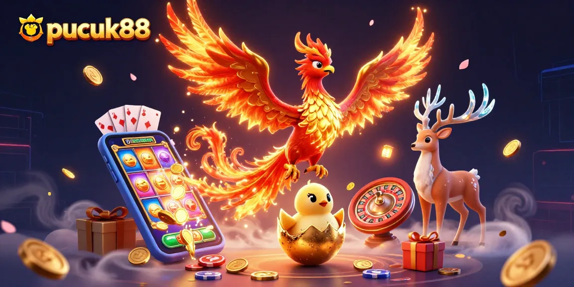Pucuk88 melakukan putaran slot gacor yang mempesona dengan jackpot berkilauan dan penguin ceria di latar belakang.