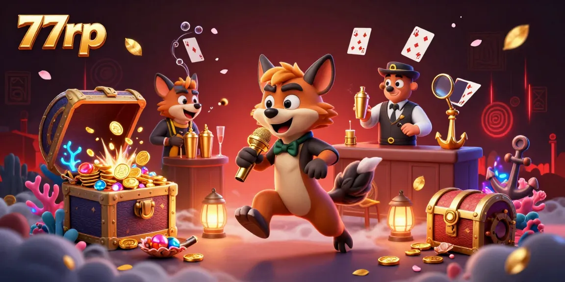 Engaging scene of hyenas at a 77rp comedy casino club, showcasing vibrant casino elements and dynamic interactions.