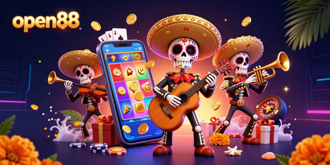 Open88 players enjoying an immersive casino experience with colorful slot games and engaging game elements.