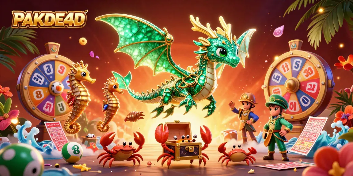 PAKDE4D showcases a colorful lottery experience with vibrant elements and an engaging scene.