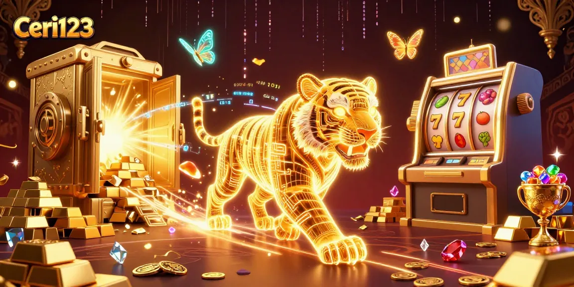 Experience the thrill of Ceri123 slots with golden tigers and sparkling treasures in action.