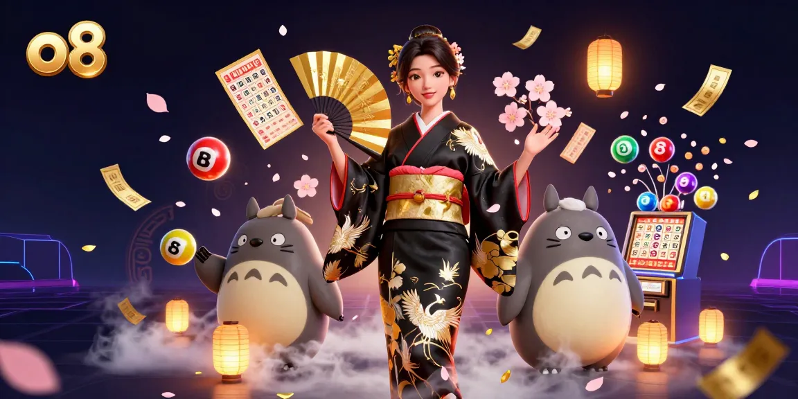Engage in dynamic gaming with o8's colorful elements and characters in an exciting casino setting.