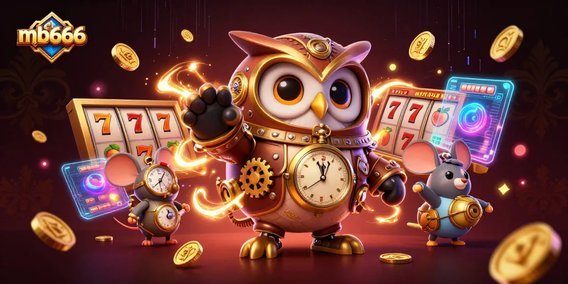 Experience the thrilling slots at mb666 with our vibrant 3D casino illustration showcasing dynamic gaming elements.