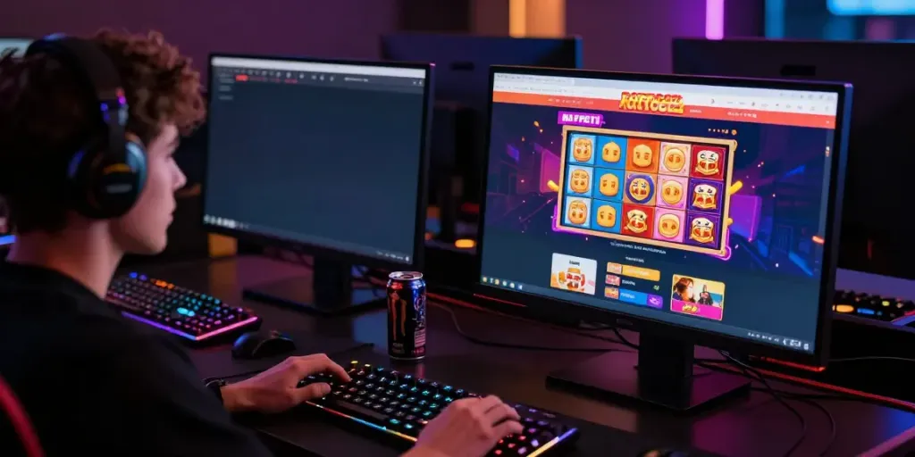 Pengguna bermain di situs ratutogel dengan suasana menarik dan penuh fokus.
