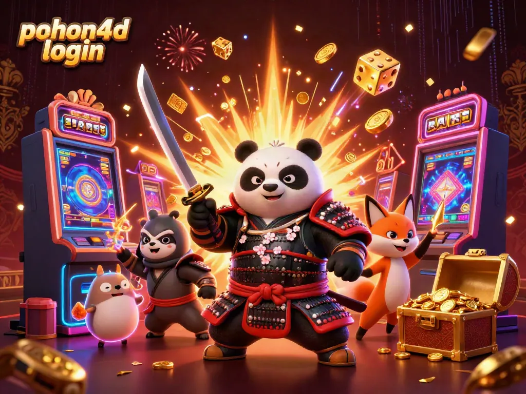 Experience thrilling gameplay with pohon4d login as a samurai panda and ninja fox ignite the casino action.