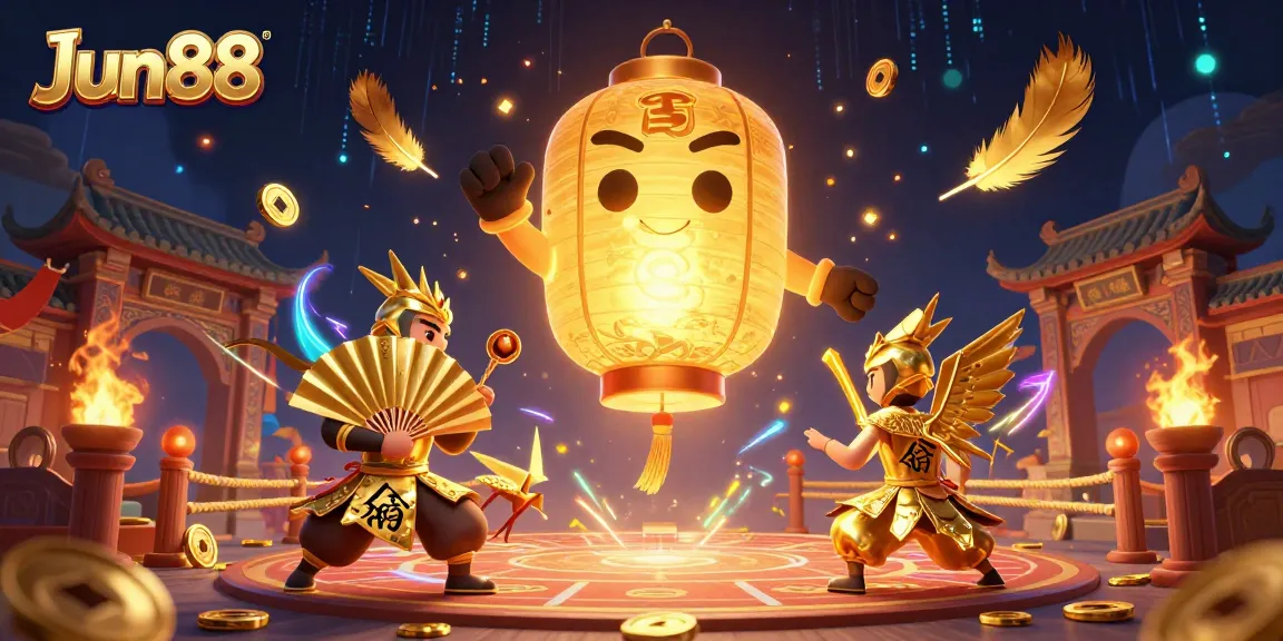 Engage in exciting betting adventures with Jun88 as golden spirit and warriors celebrate luck.