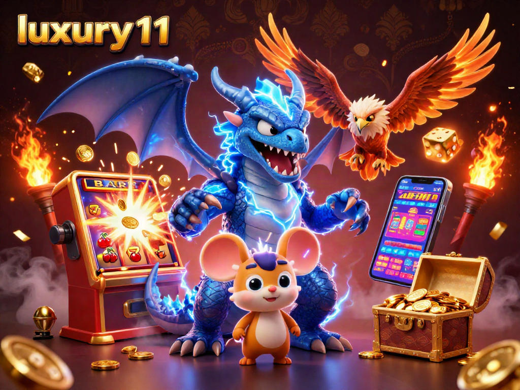 Experience high-stakes action with luxury111 as exciting slot symbols and vibrant characters collide.