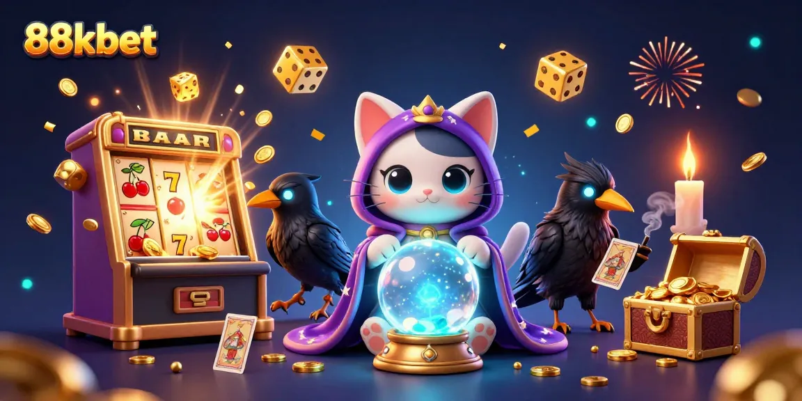 Experience the thrill of 88kbet with dynamic slot machines and energetic casino characters.