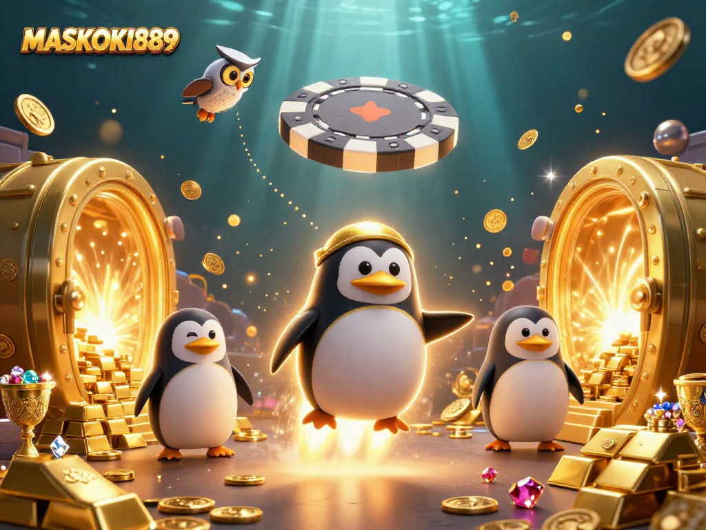 Experience the excitement of MASKOKI889 at a cosmic casino adventure with golden treasures and stunning visuals.