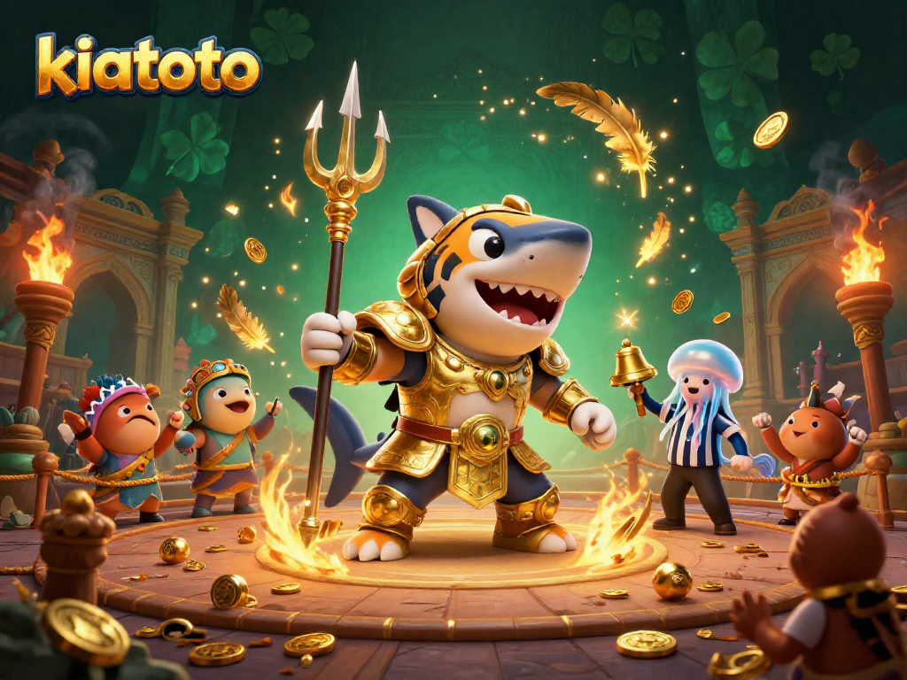 Play kiatoto today with the ferocious tiger shark in gladiator armor in a vibrant underwater colosseum.