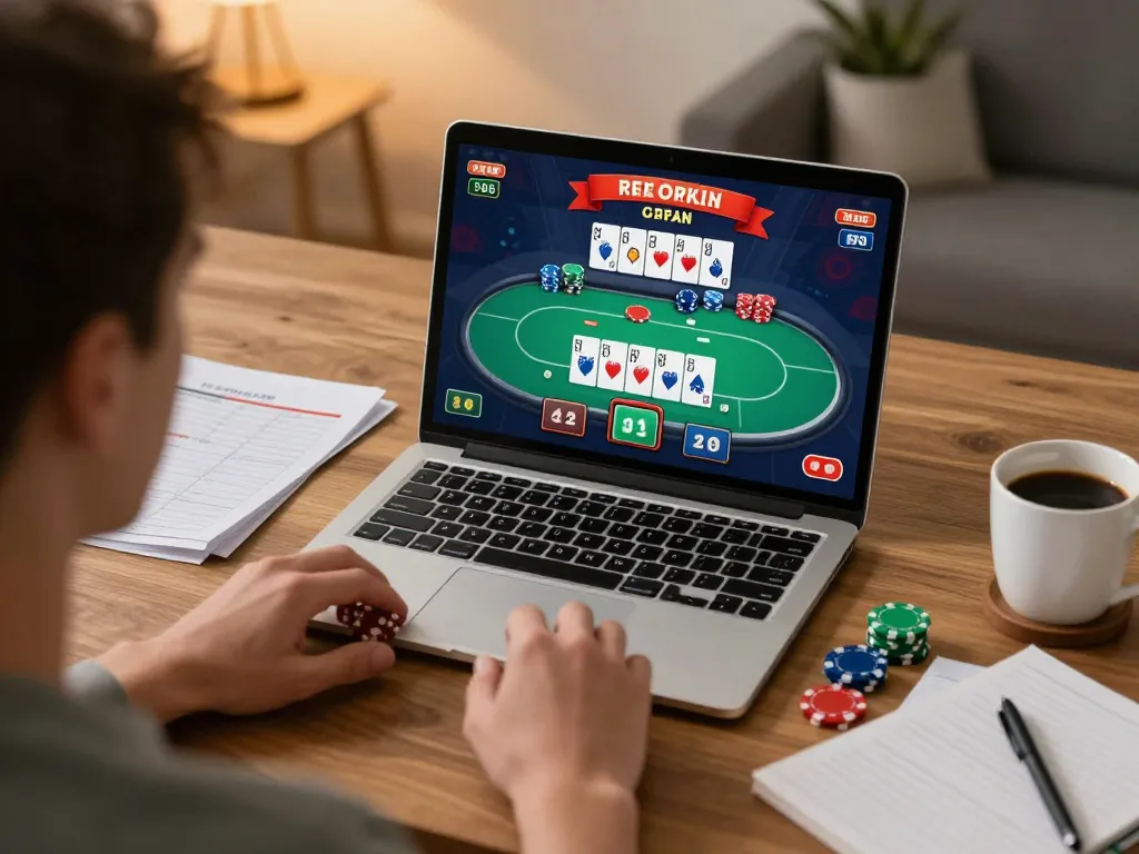 Rasakan keseruan poker dengan HOKI368 melalui permainan yang menarik di pengaturan laptop rumah yang nyaman.