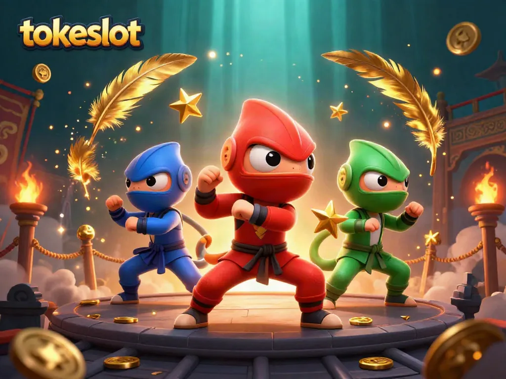 TokeSlot immerses players in a vibrant casino experience filled with thrilling action and slot elements.