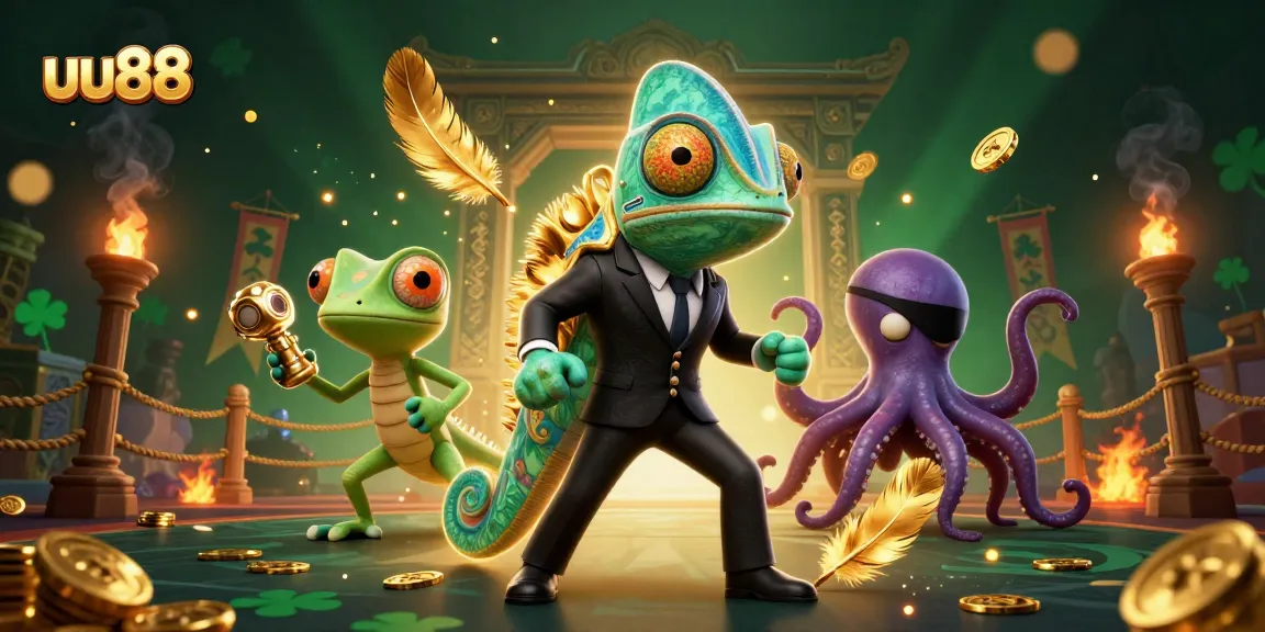 Spin the reels with uu88's thrilling slots featuring vibrant 3D characters and exciting casino elements.