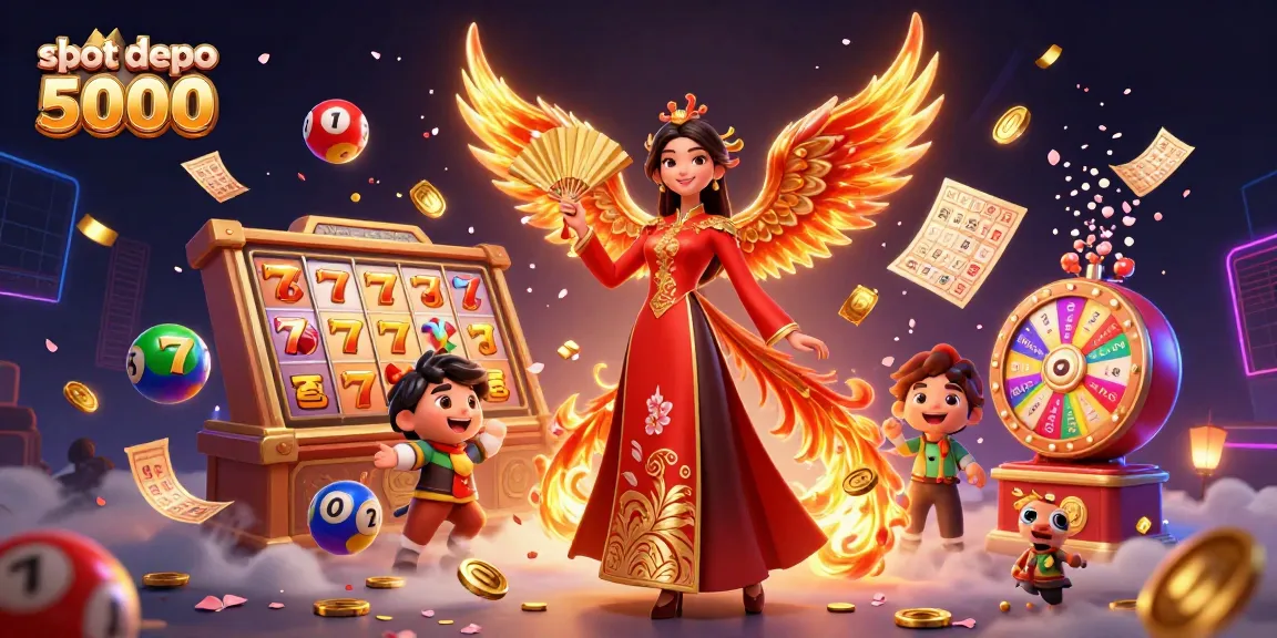 Spin big wins with slot depo 5000 features and dynamic gaming elements in a vibrant casino scene.