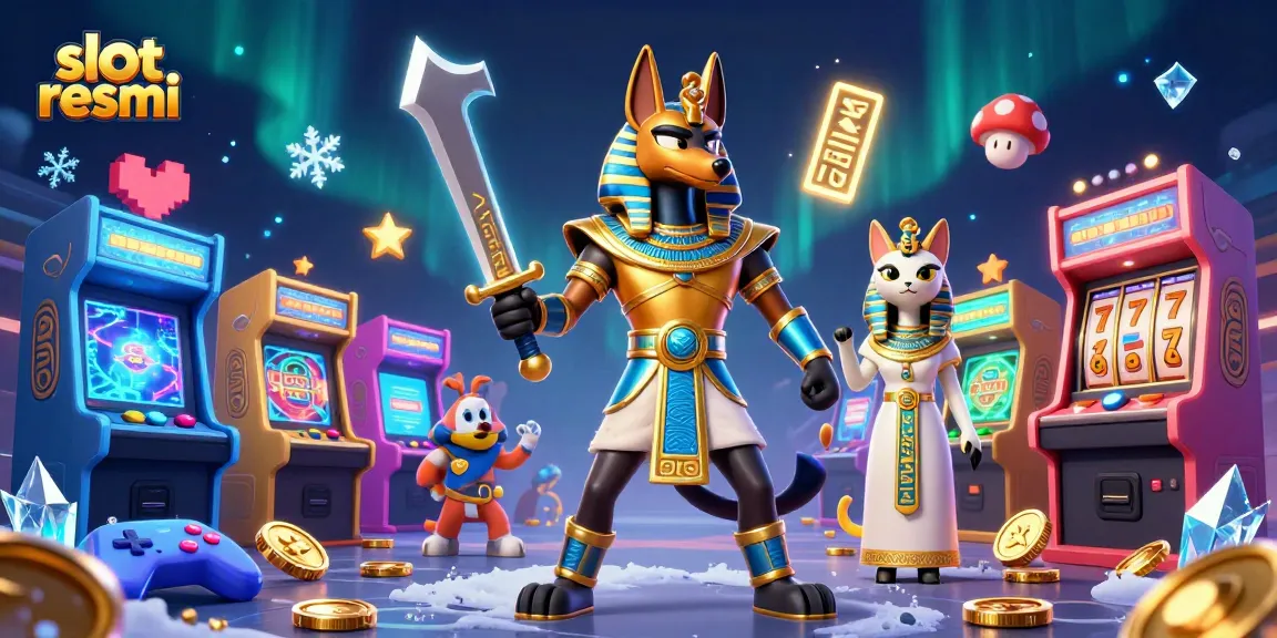 Putaran slot resmi dengan Anubis dan Bastet dalam permainan kasino interaktif.