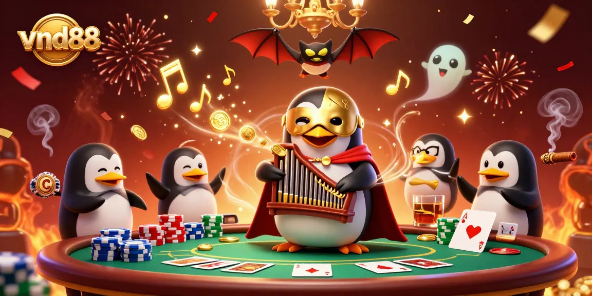 Experience the thrill of vnd88 casino adventures with a golden-themed 3D illustration full of action.