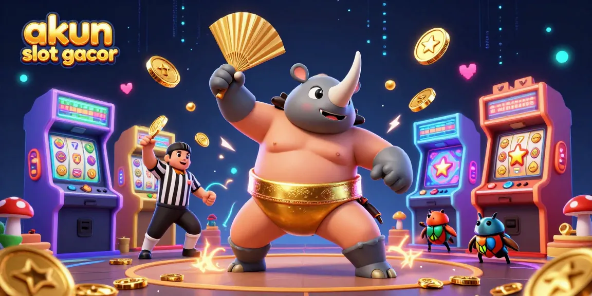 Experience the fun of akun slot gacor as a beetle champion wins coins in this vibrant casino scene.