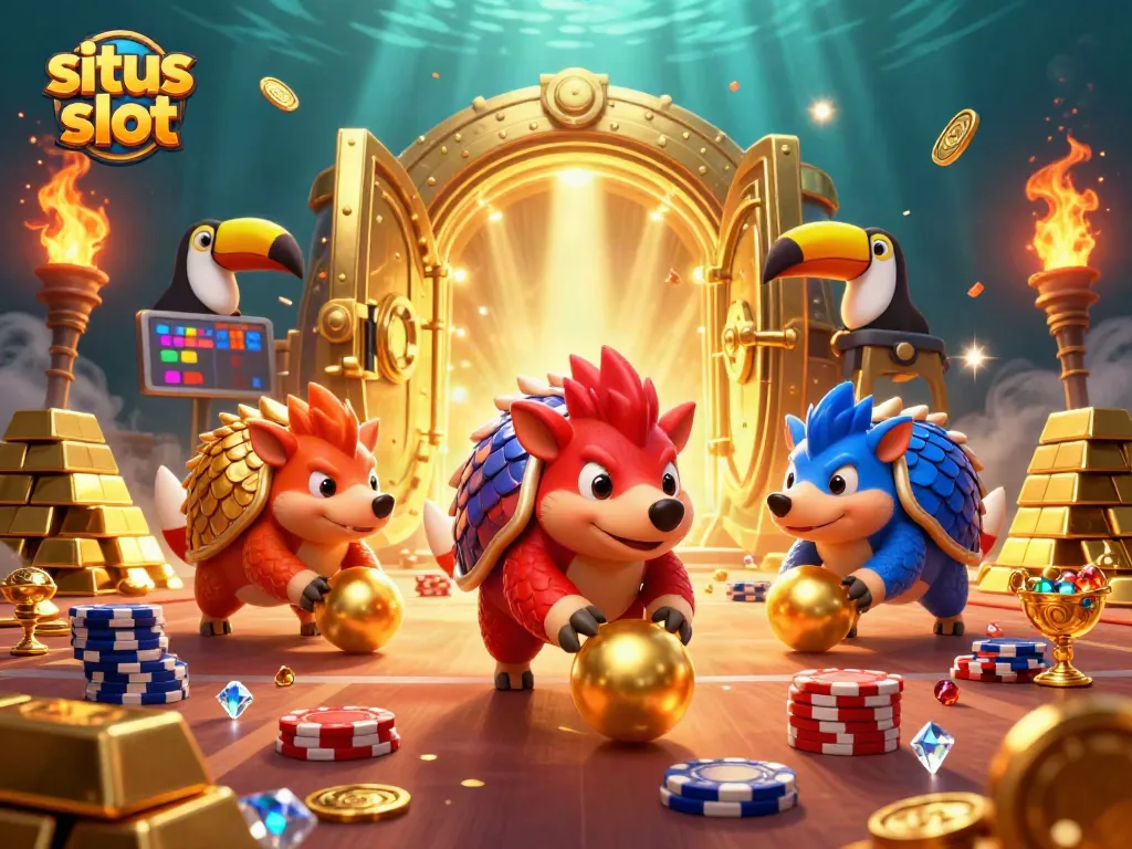 Menangkan jackpot di situs slot dengan pangolin bersaing dan harta karun berkilauan.