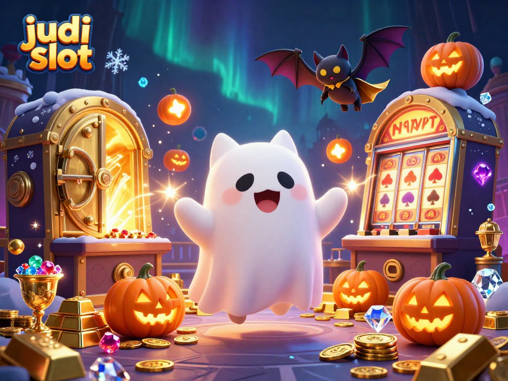 Mengalami taruhan judi slot yang seru dengan karakter kucing hantu dan kelelawar menjelajahi kasino berhantu.