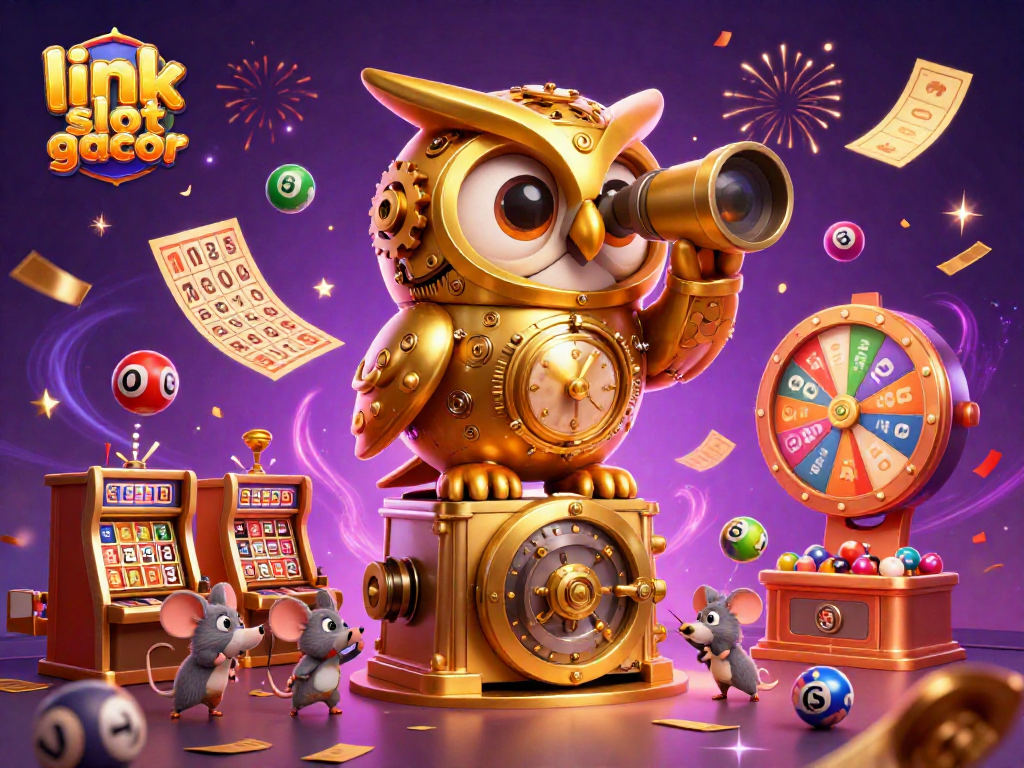 Engage with link slot gacor through an enchanting 3D casino scene filled with vibrant gaming elements.