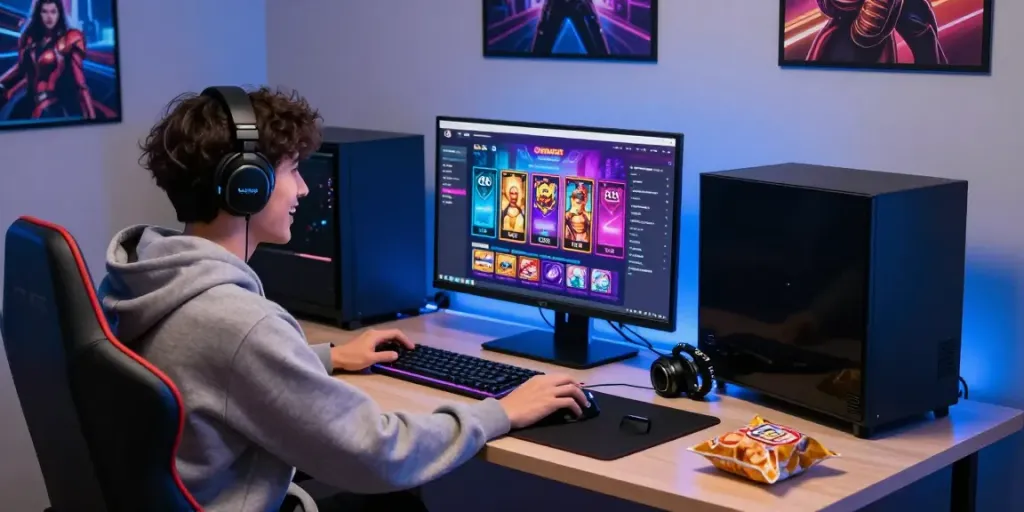 Gamer experiencing thrilling slot gacor games on a modern digital platform.