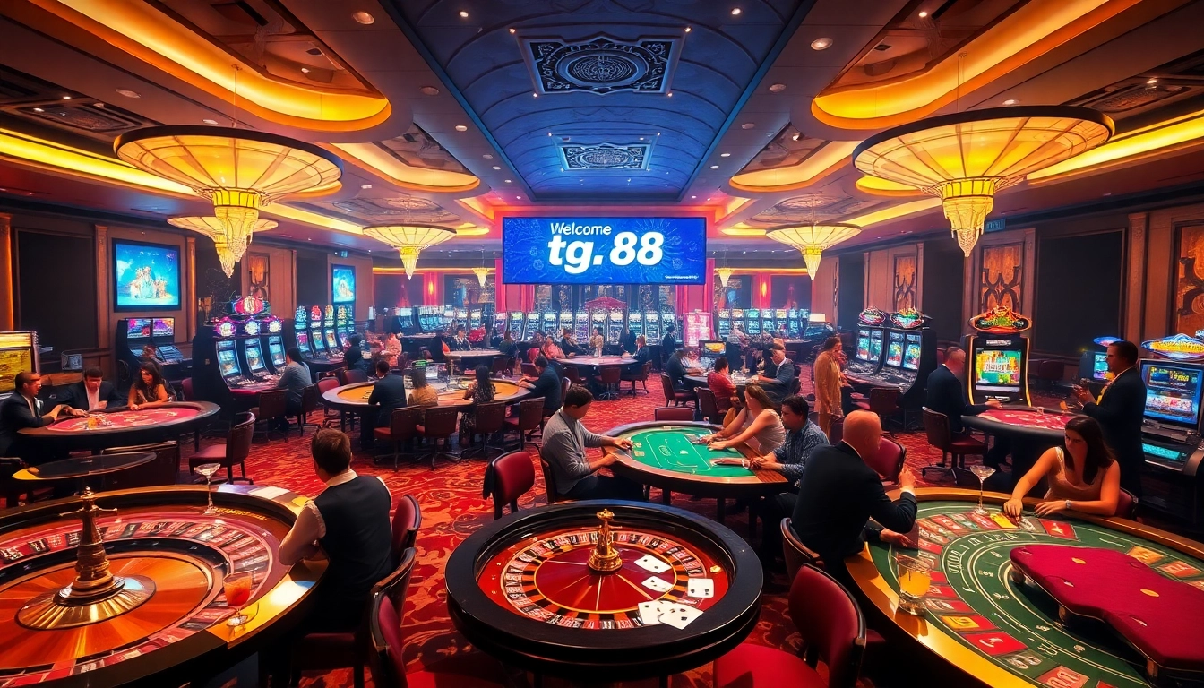 Excited players engaging in thrilling games at TG88 đăng nhập casino.