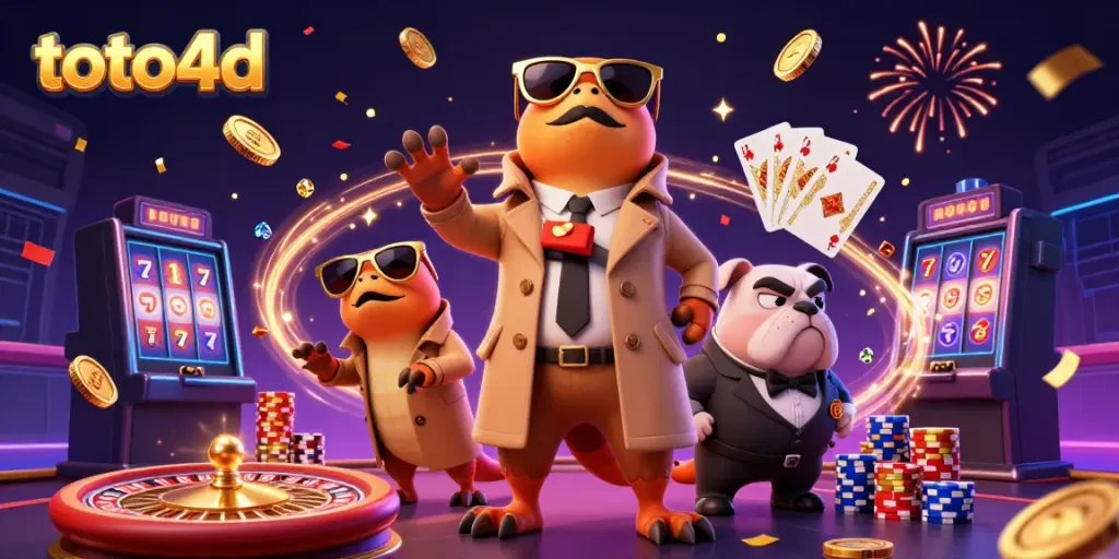 Toto4d memberikan taruhan terbaik dengan raptor lucu yang sedang berusaha menyusup ke kasino.