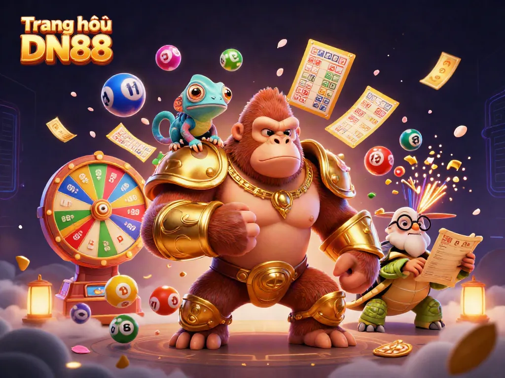 Engage in thrilling action at Trang chủ DN88 with vibrant colors and dynamic gambling elements.