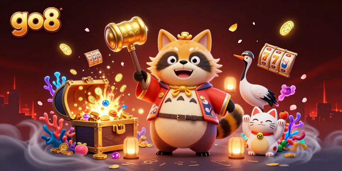 Experience excitement with go8's lively gambling scene featuring vibrant characters and engaging game elements.