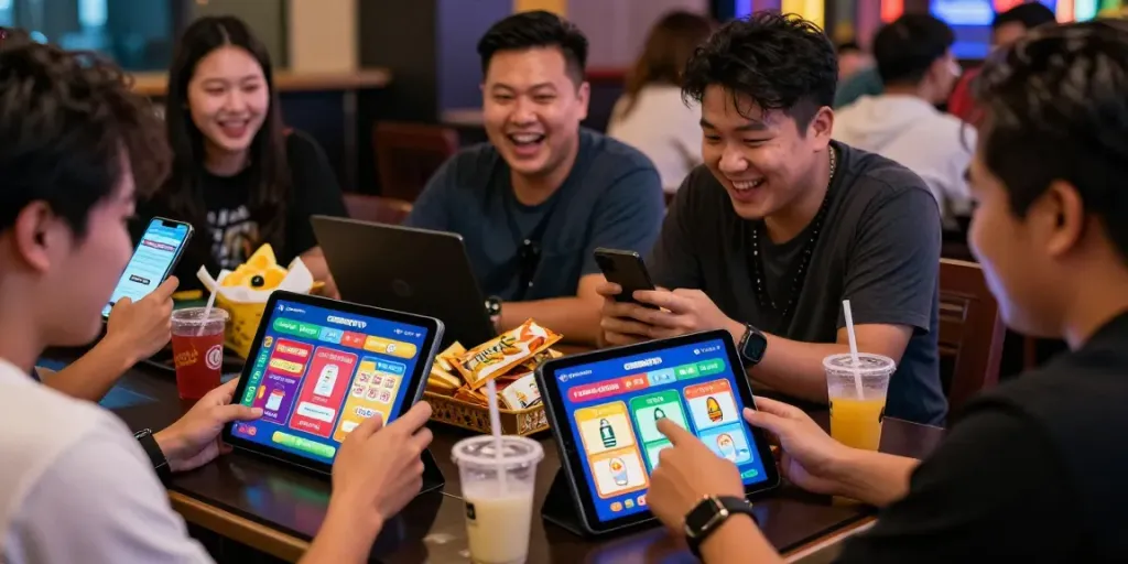 Pengguna aktif CIREBONTOTO bermain togel online di perangkat pintar dengan suasana penuh semangat.
