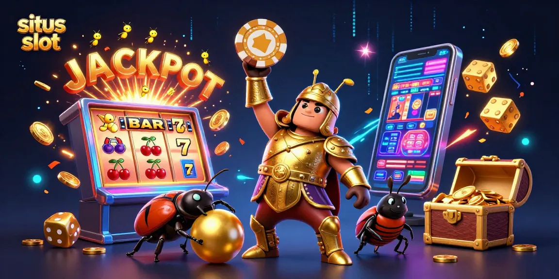 Menangkan jackpot pada situs slot dengan karakter bug dan mesin slot yang cemerlang.