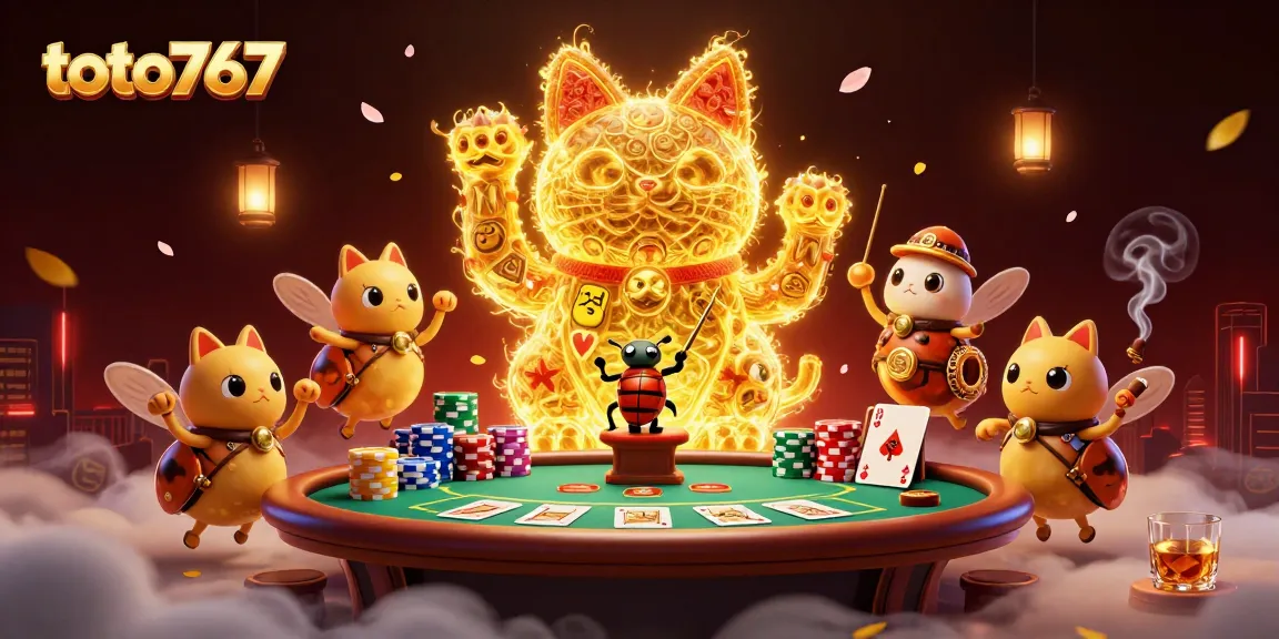Menangkan permainan di toto767 dengan ilustrasi menarik dari kucing keberuntungan.
