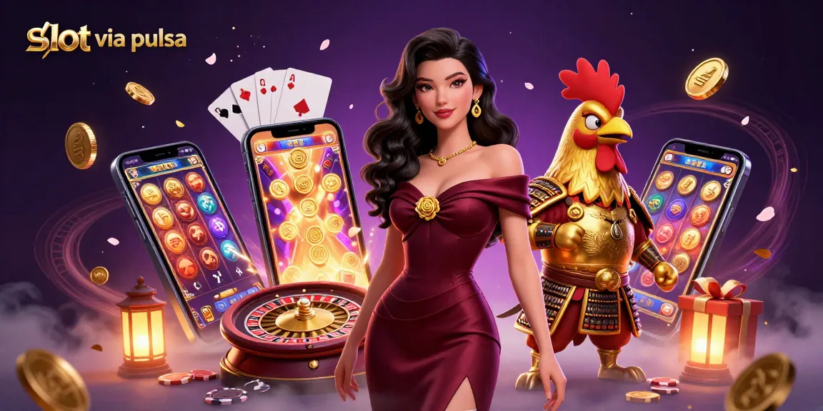 Engage in thrilling slot via pulsa action with vibrant characters and exciting gaming elements.