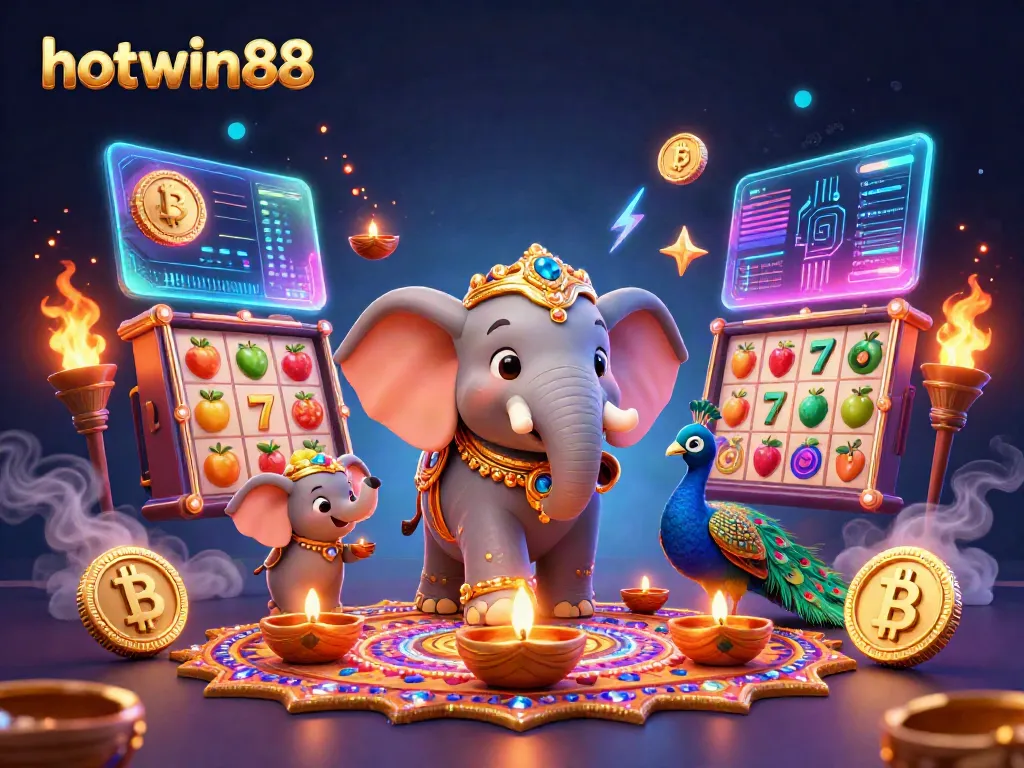 Engage with exciting slot games at hotwin88, featuring vibrant characters and dynamic casino elements.