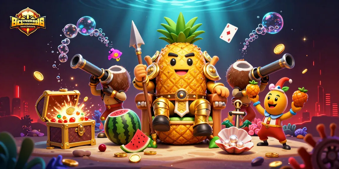 Sacramentobathtubrefinishing showcases a vibrant 3D casino scene featuring a golden pineapple king and treasures.