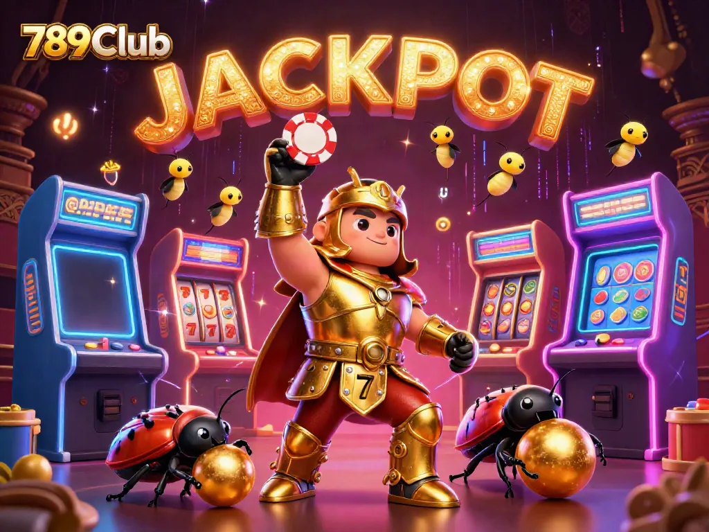 Experience the thrill of winning at 789Club with a dynamic scene of characters celebrating a jackpot.