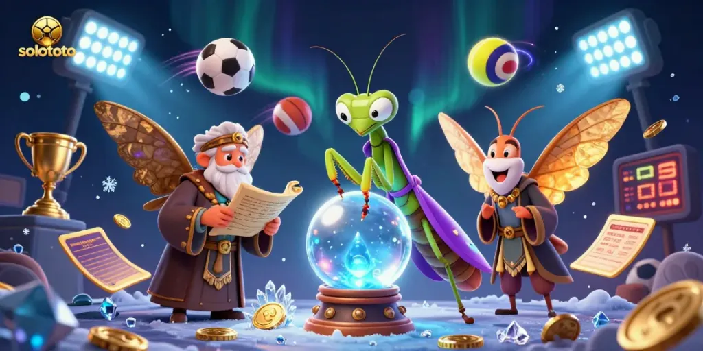 Solototo menghadirkan mantis peramal, tokoh bijak, dan bola olahraga untuk taruhan.