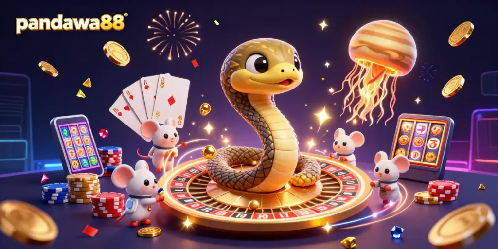 Gambarlah pandawa88 yang menarik dengan ular Saturnus sebagai roda roulette dan para pengunjung bersenang-senang.