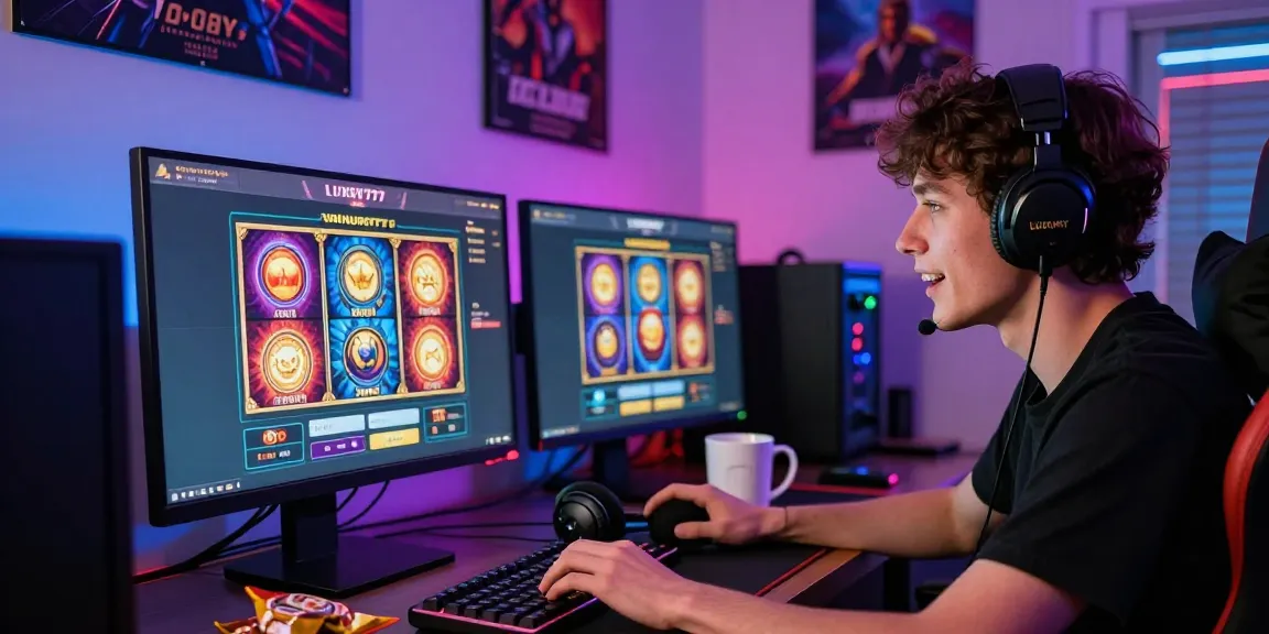 Proses Cara Login LUXURY777 di ruang gaming dengan suasana ceria dan teknologi tinggi.