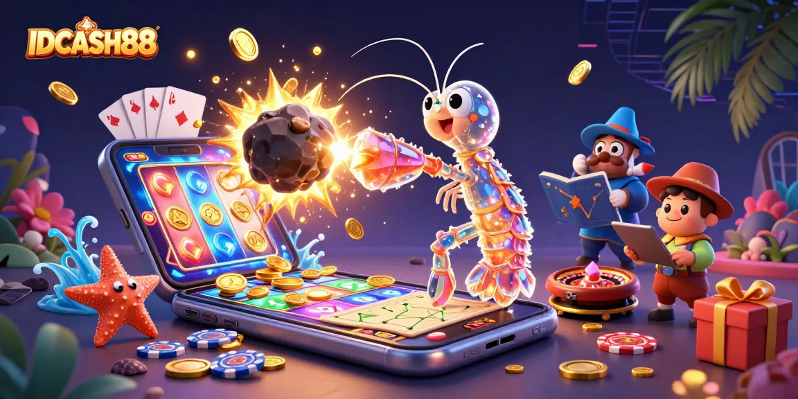 Experience the excitement of IDCASH88 with vibrant slot games, treasure, and adventurous characters.