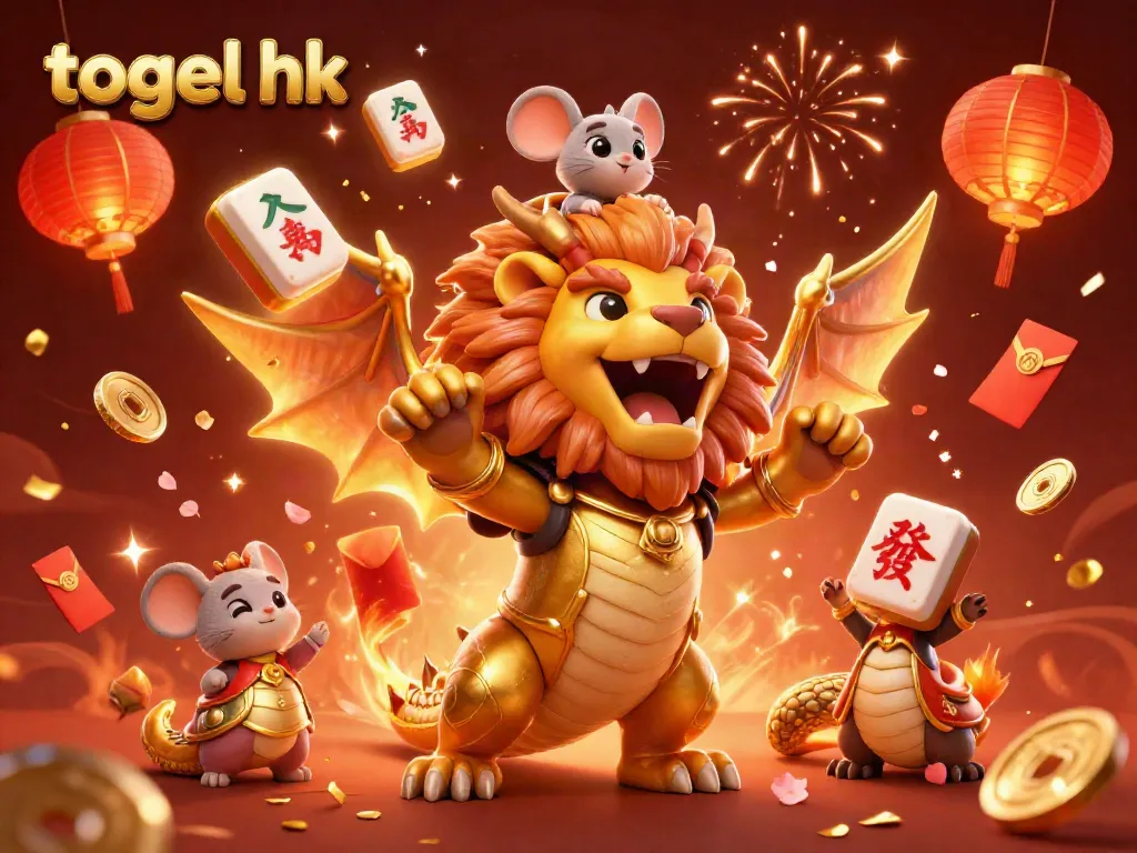 Mendapatkan hasil togel hk hari ini melalui ilustrasi fantastis dengan karakter chimera yang berapi-api dan elemen permainan.