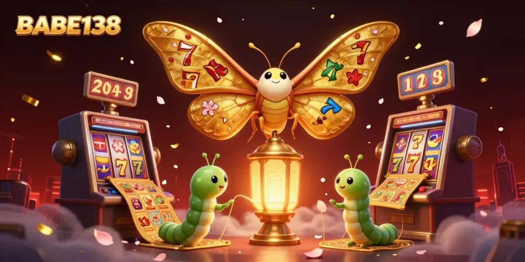 Gamer menguji keberuntungan di BABE138 dengan banyak simbol slot dan jackpot yang cerah.