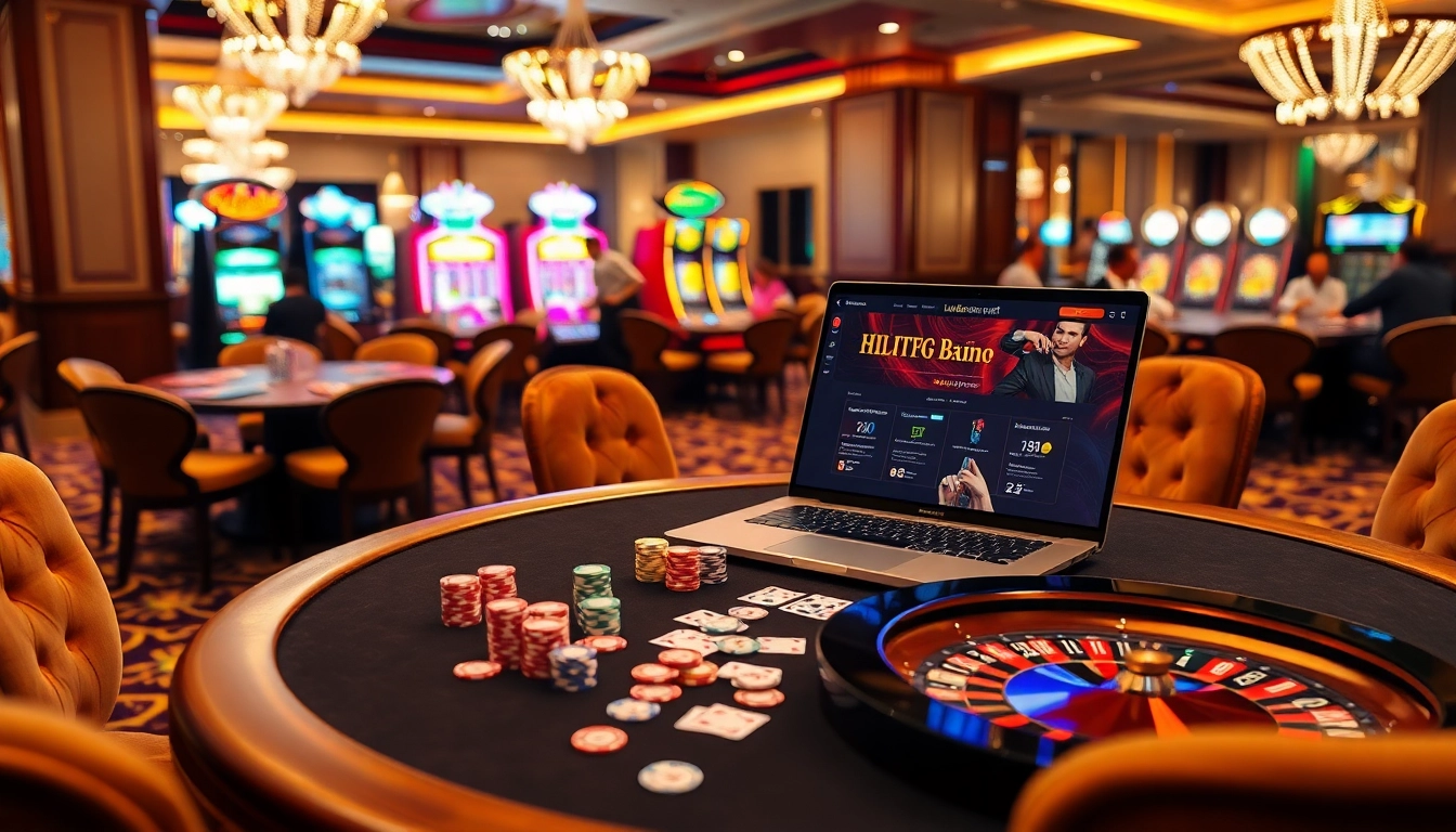 Dynamic poker gameplay scene featuring the https://luck8com.host/ interface, vibrant chips, and roulette wheel.
