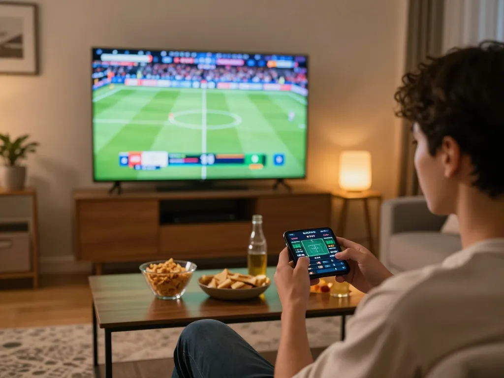 Place bets on jangkar55 using a smartphone while enjoying matches in a cozy setup.